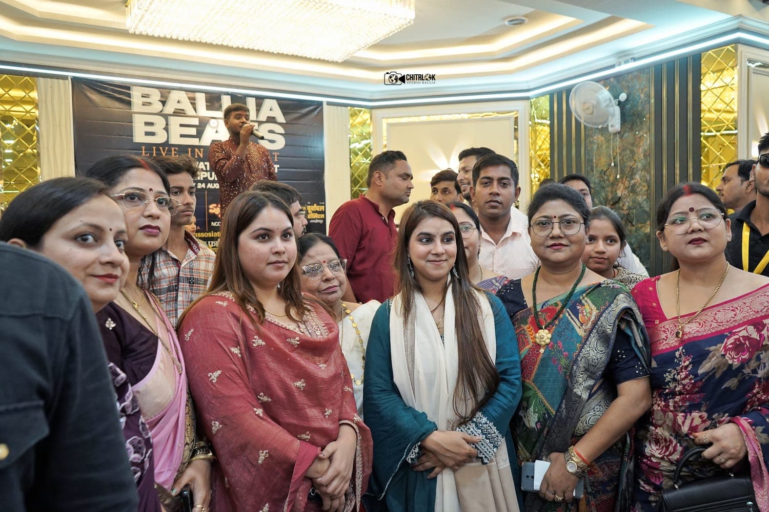 Ballia Beats performers meeting guests after a live concert at Adarsh Vatika