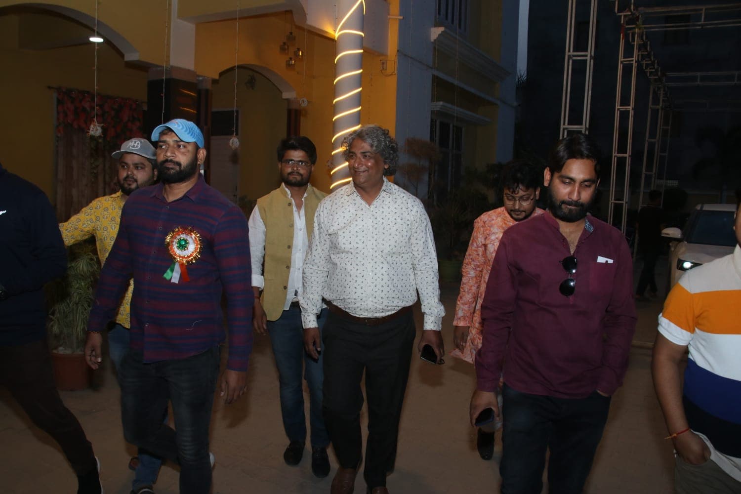 Guests arriving for a Ballia Beats event at Adarsh Vatika